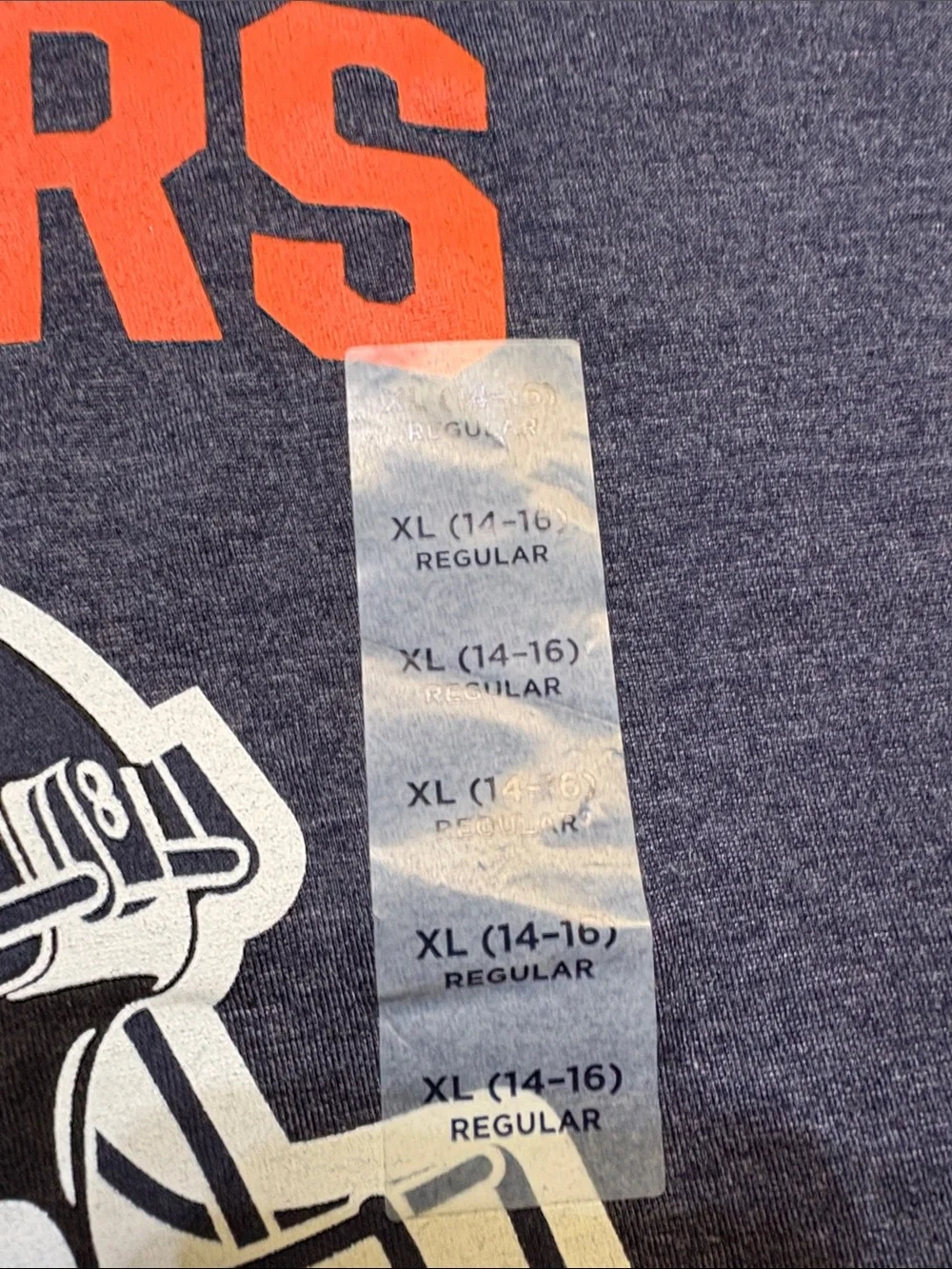 NWT Chicago Bears Kids Navy Blue Graphic Short Tee sz XL